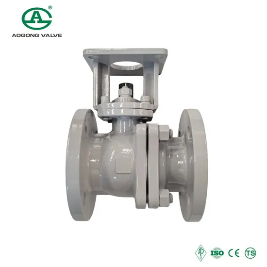 2 Piece Metal Seated Full Bore Wcb Pn16 Pneumatic Control Actuator Motorized Flange 3 Way Stainless Steel High Pressure Industrial Floating Ball Valve